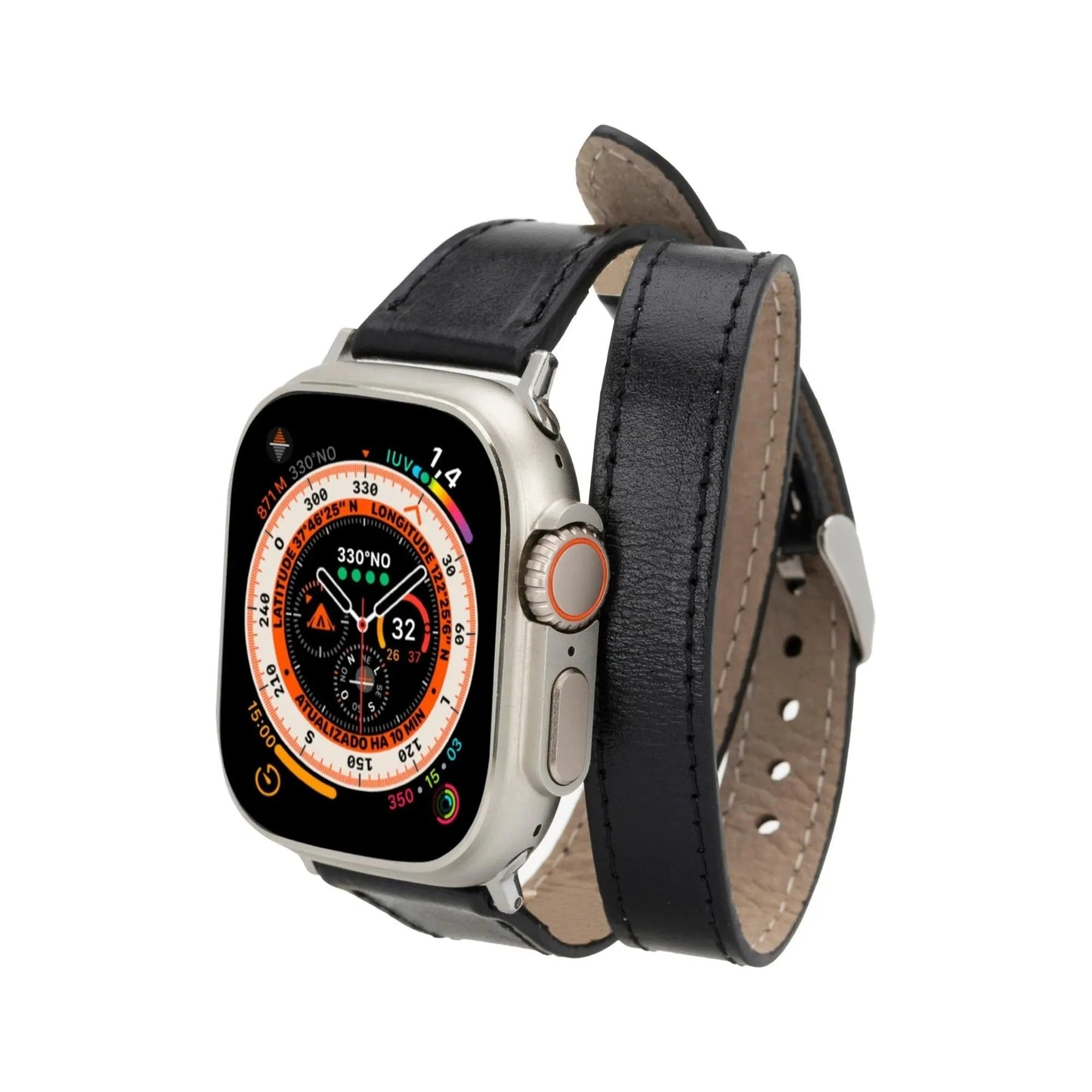 Vail Double Tour Leather Bands for Apple Watch 9, Ultra 2 and SE by TORONATA