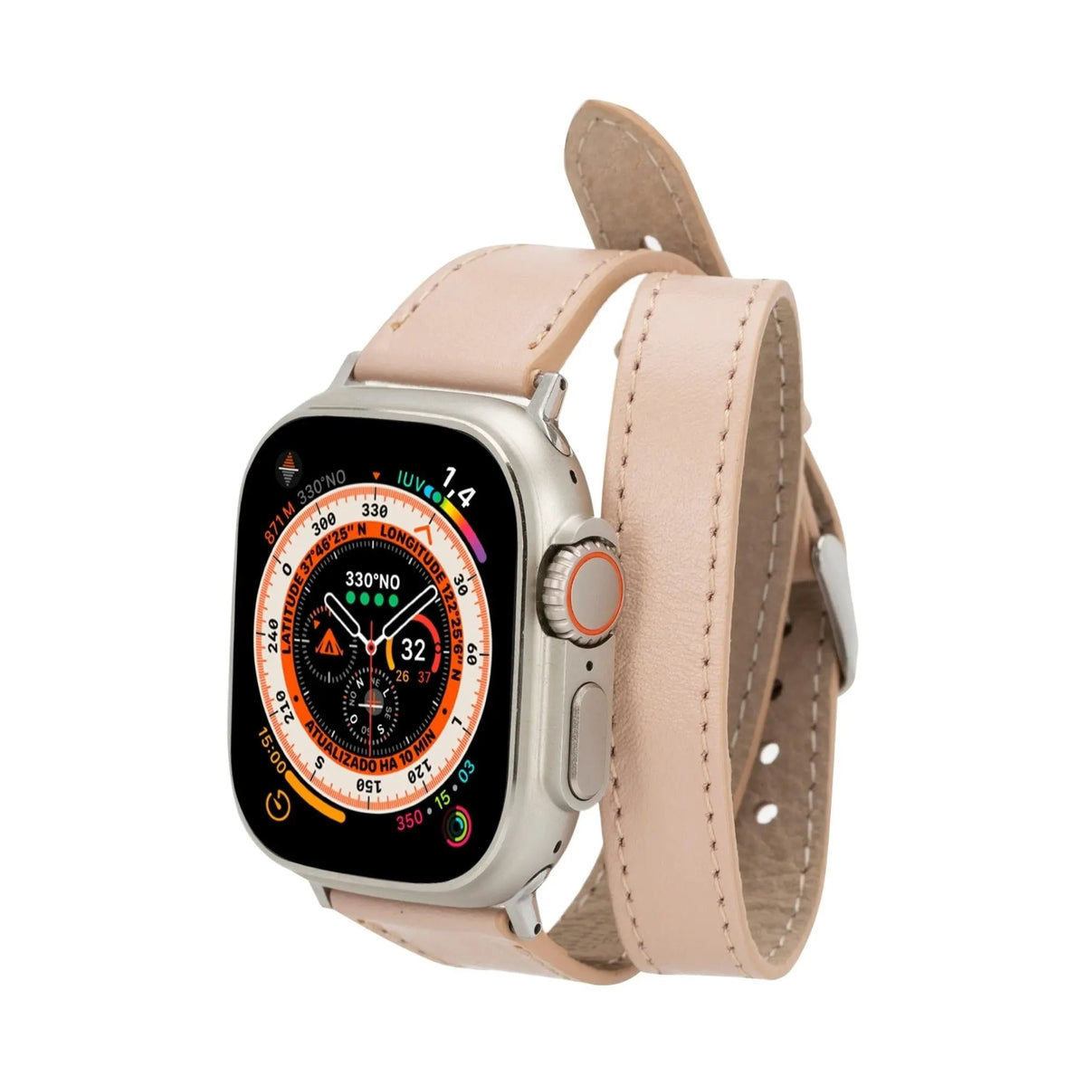 Vail Double Tour Leather Bands for Apple Watch 9, Ultra 2 and SE by TORONATA
