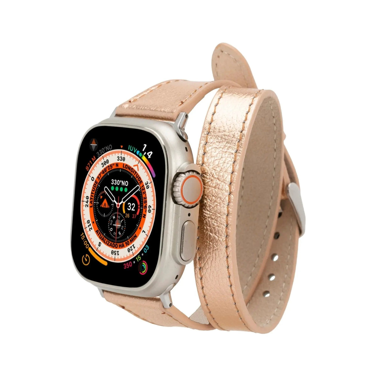 Vail Double Tour Leather Bands for Apple Watch 9, Ultra 2 and SE by TORONATA