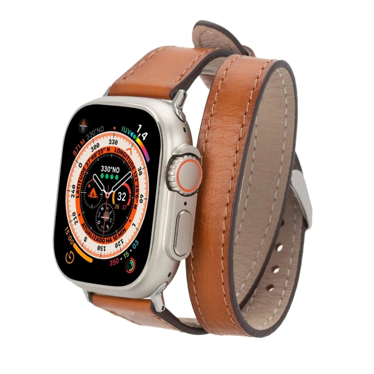 Vail Double Tour Leather Bands for Apple Watch 9, Ultra 2 and SE by TORONATA