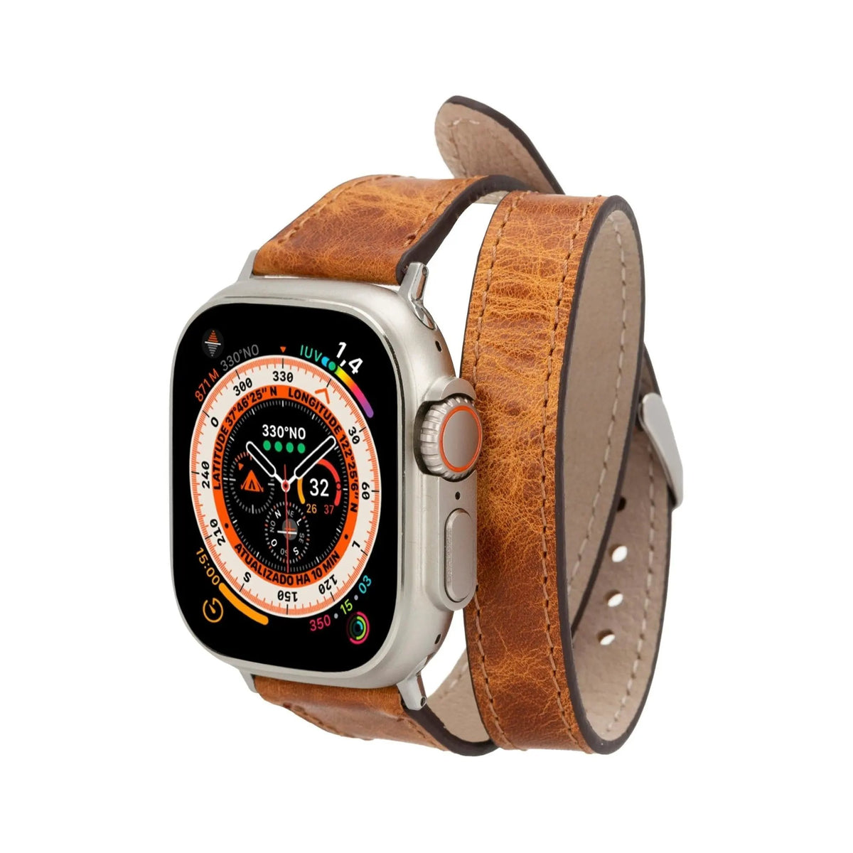 Vail Double Tour Leather Bands for Apple Watch 9, Ultra 2 and SE by TORONATA