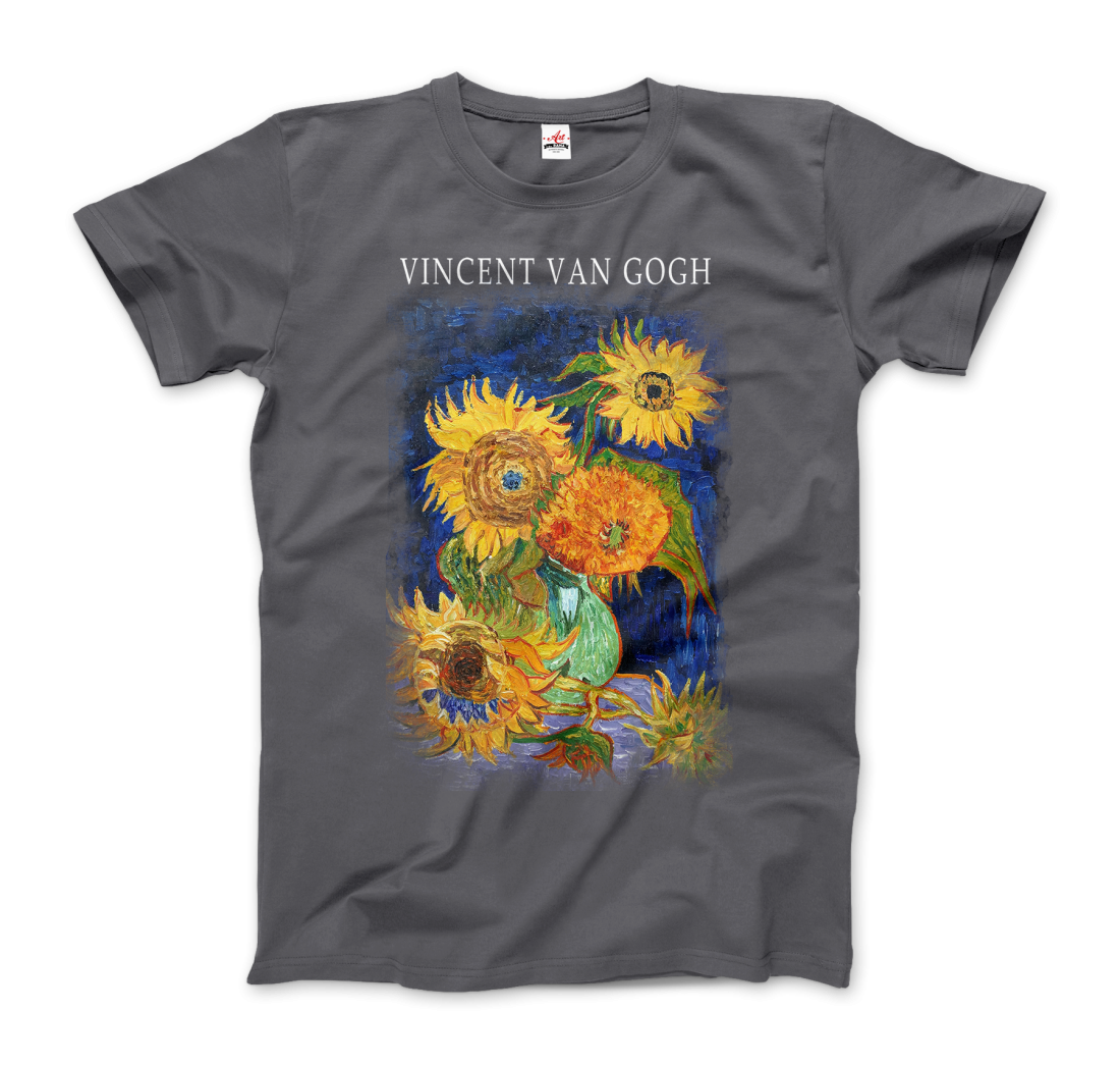 Van Gogh Five Sunflowers 1888, artwork t-shirt by Art-O-Rama Shop