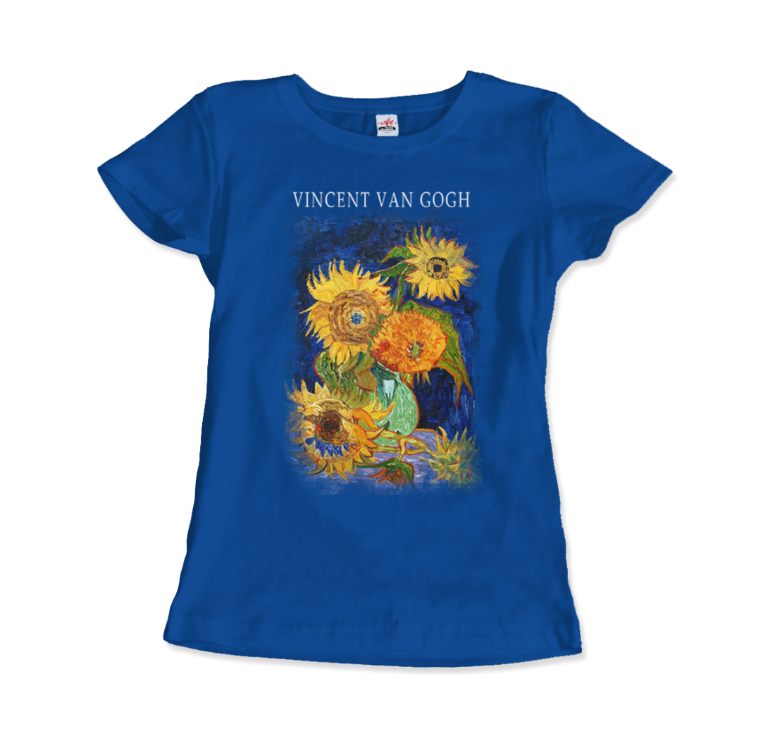 Van Gogh Five Sunflowers 1888, artwork t-shirt by Art-O-Rama Shop
