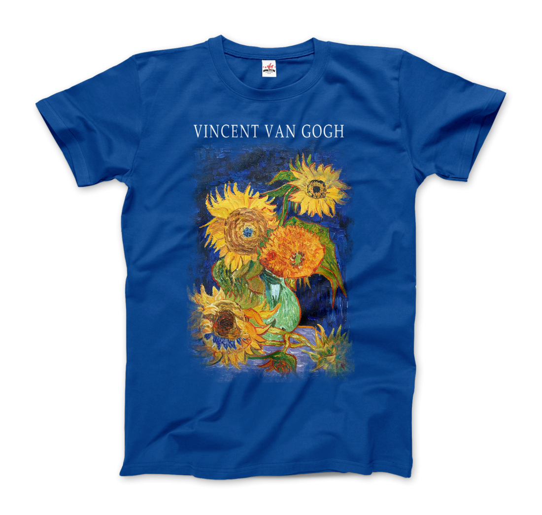 Van Gogh Five Sunflowers 1888, artwork t-shirt by Art-O-Rama Shop