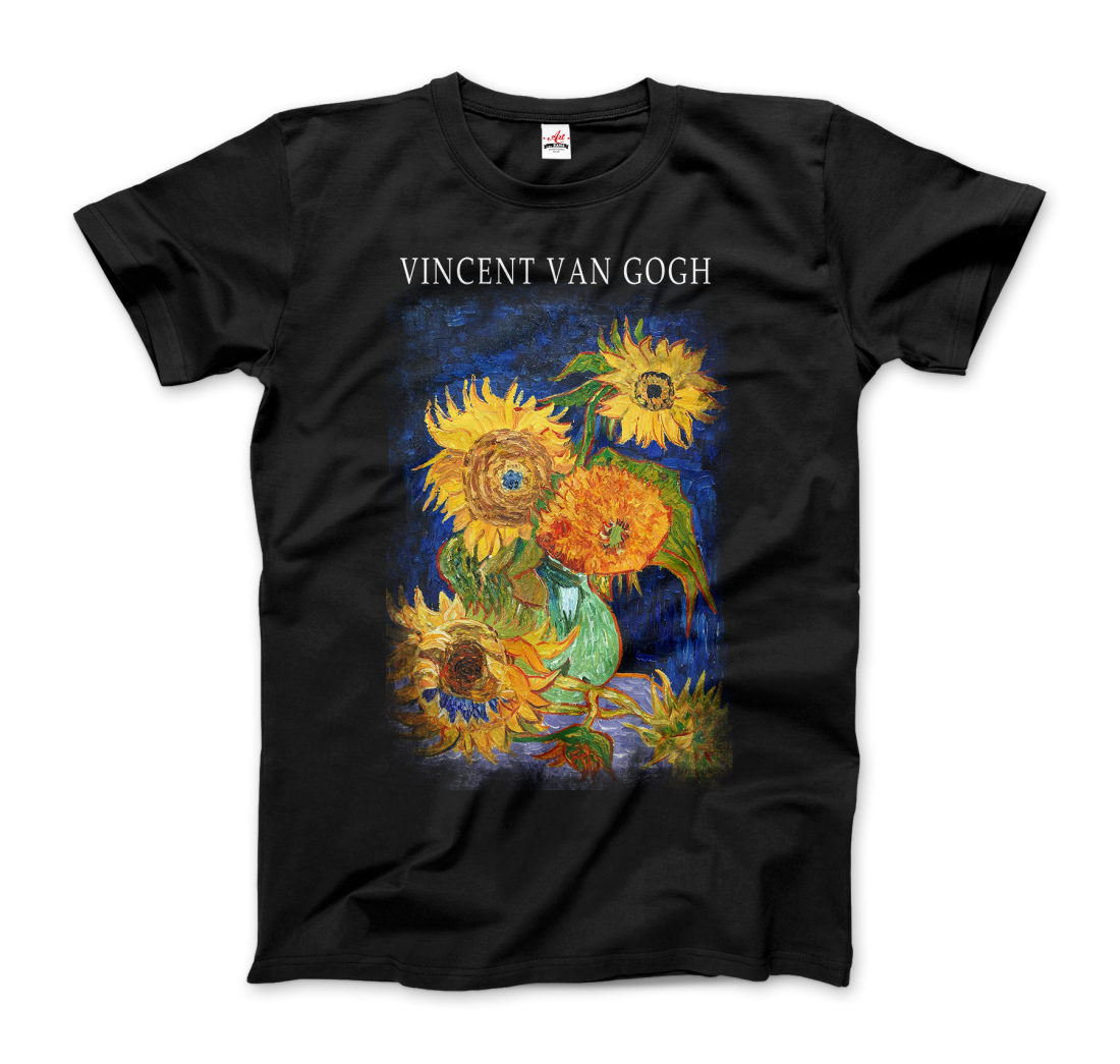 Van Gogh Five Sunflowers 1888, artwork t-shirt by Art-O-Rama Shop