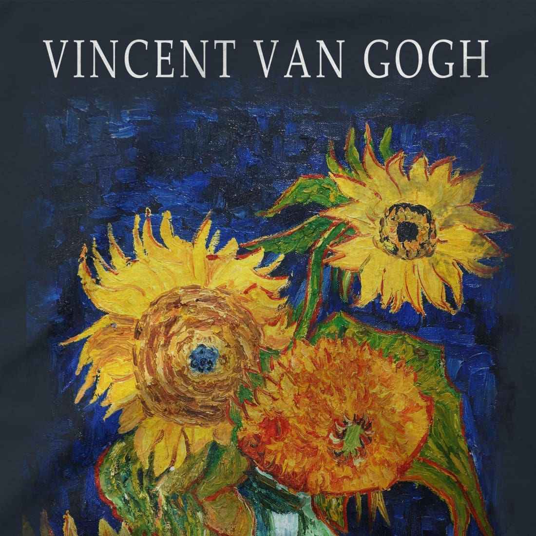 Van Gogh Five Sunflowers 1888, artwork t-shirt by Art-O-Rama Shop