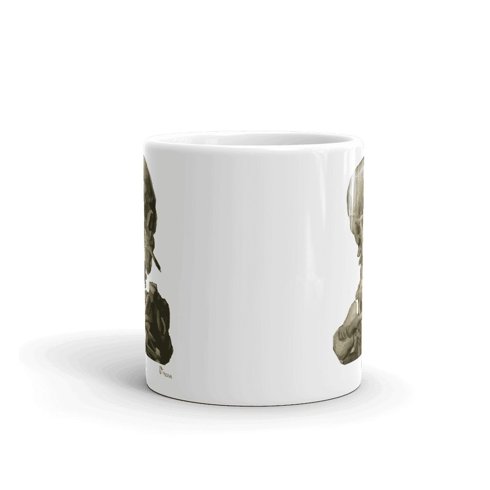 Van Gogh Skull of a Skeleton with Burning Cigarette 1886 Mug by Art-O-Rama Shop