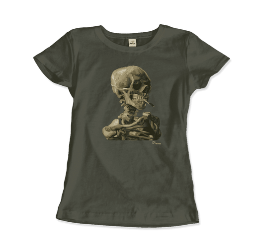 Van Gogh Skull of a Skeleton with Burning Cigarette 1886 t-shirt by Art-O-Rama Shop