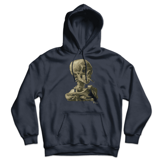 Van Gogh Skull of a Skeleton with Burning Cigarette 1886 Unisex Hoodie by Art-O-Rama