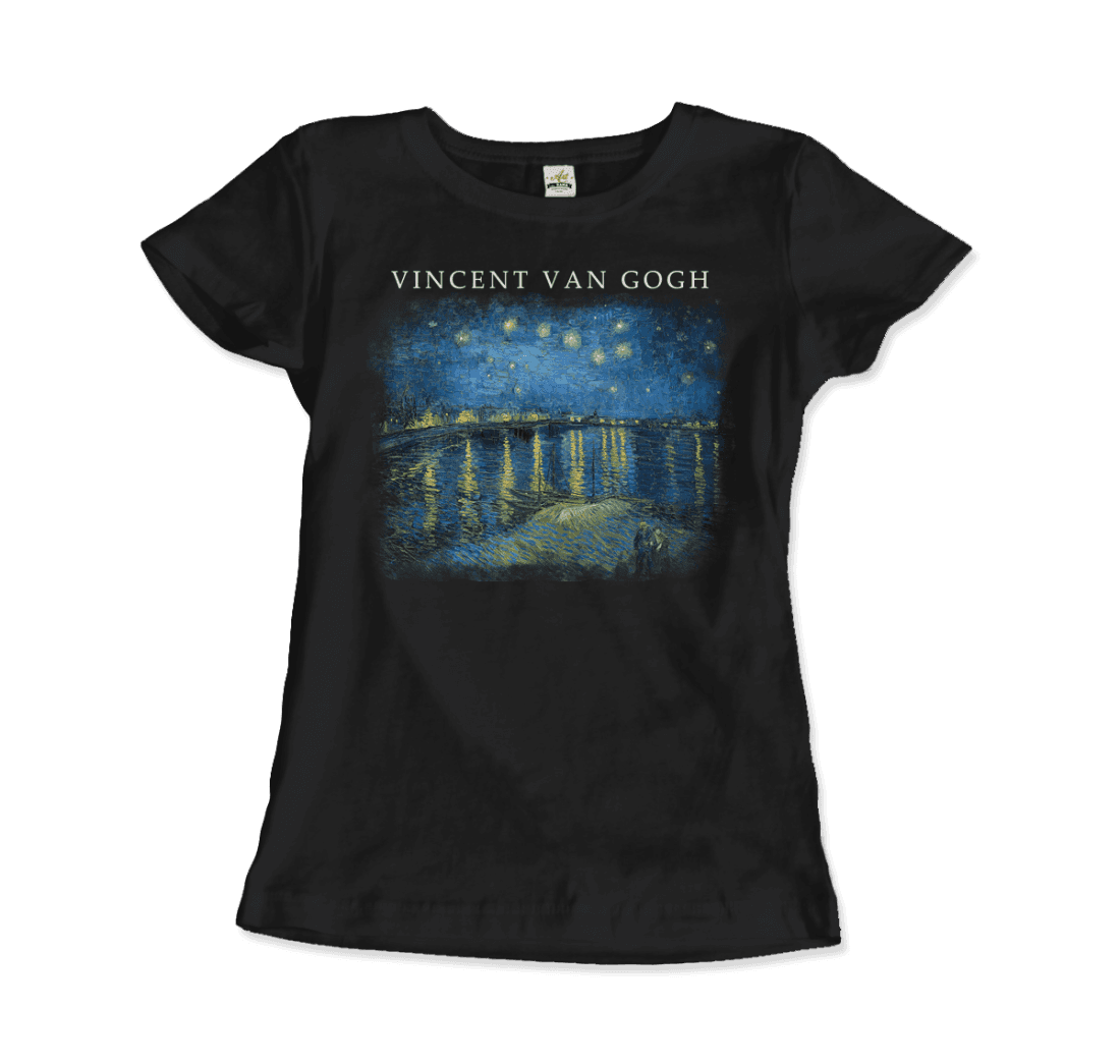Van Gogh Starry Night over the Rhône, 1888 artwork t-shirt by Art-O-Rama Shop