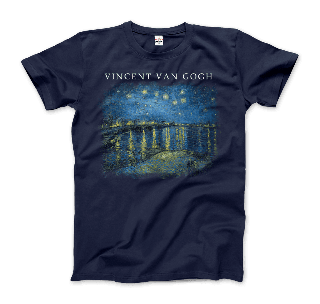 Van Gogh Starry Night over the Rhône, 1888 artwork t-shirt by Art-O-Rama Shop