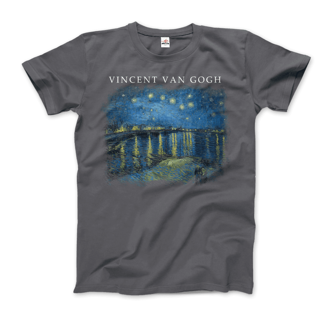 Van Gogh Starry Night over the Rhône, 1888 artwork t-shirt by Art-O-Rama Shop
