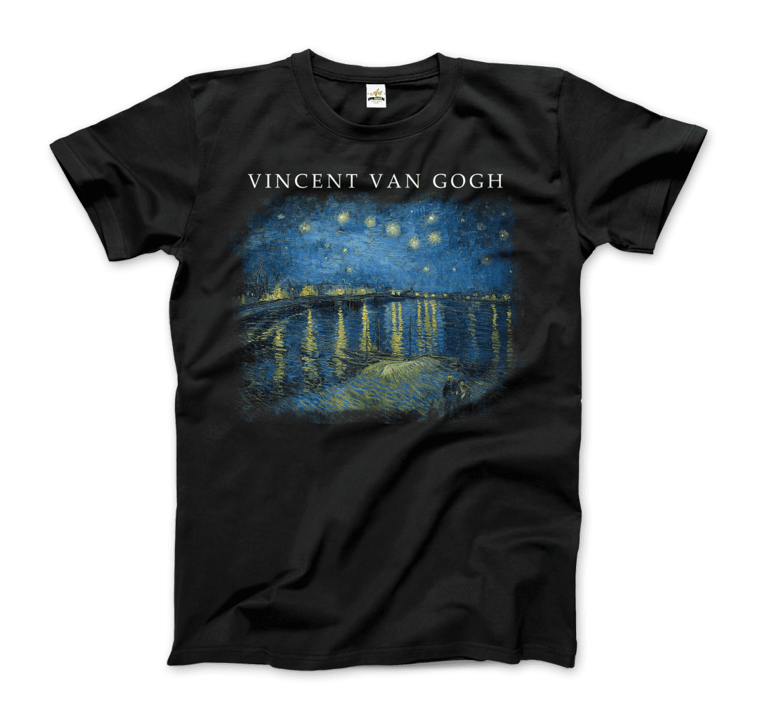 Van Gogh Starry Night over the Rhône, 1888 artwork t-shirt by Art-O-Rama Shop