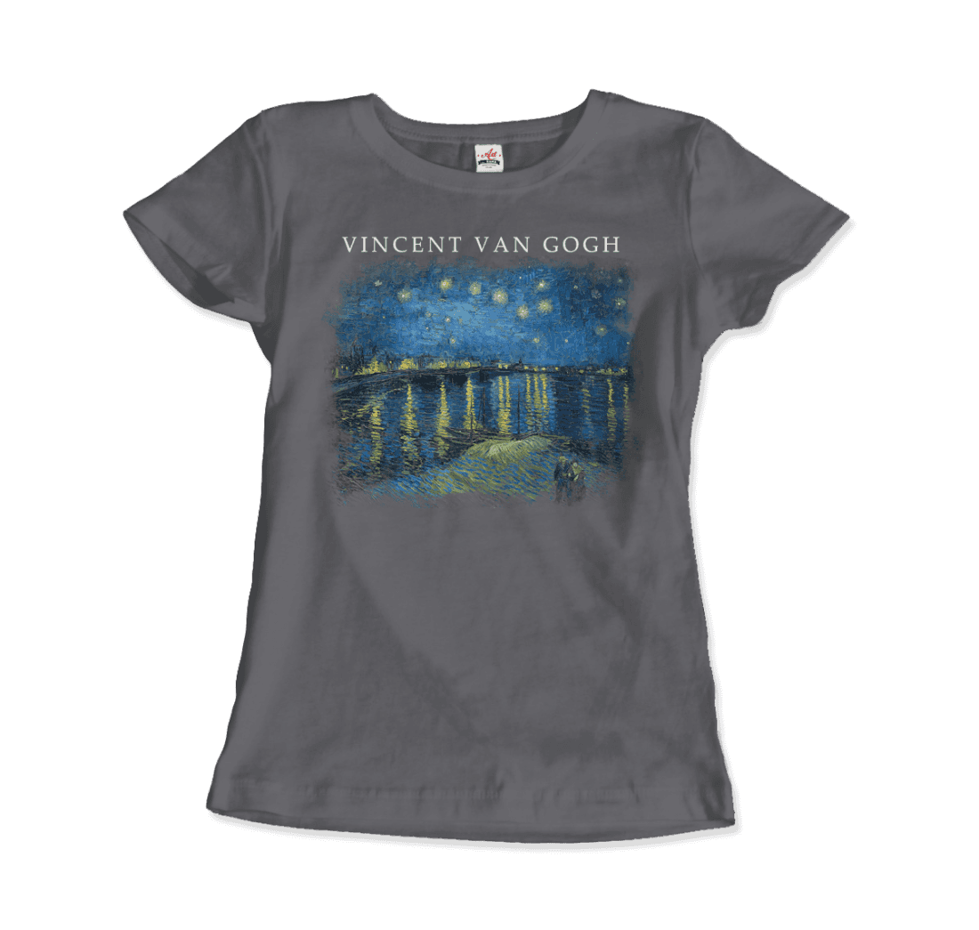 Van Gogh Starry Night over the Rhône, 1888 artwork t-shirt by Art-O-Rama Shop