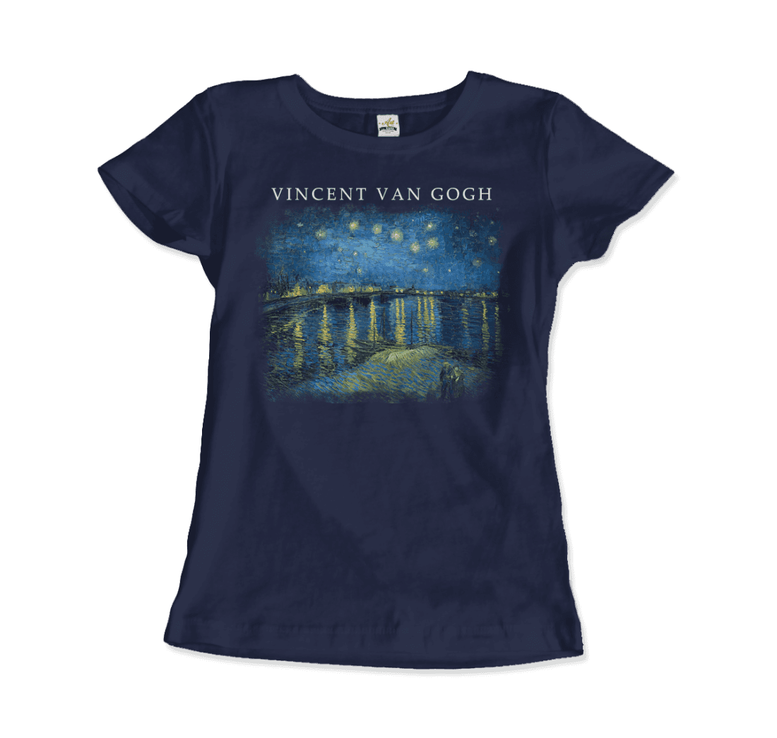 Van Gogh Starry Night over the Rhône, 1888 artwork t-shirt by Art-O-Rama Shop