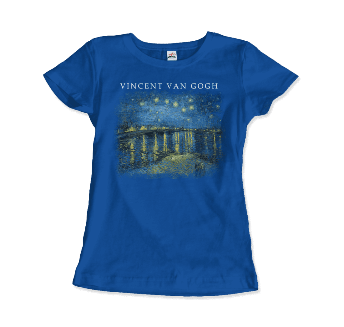 Van Gogh Starry Night over the Rhône, 1888 artwork t-shirt by Art-O-Rama Shop