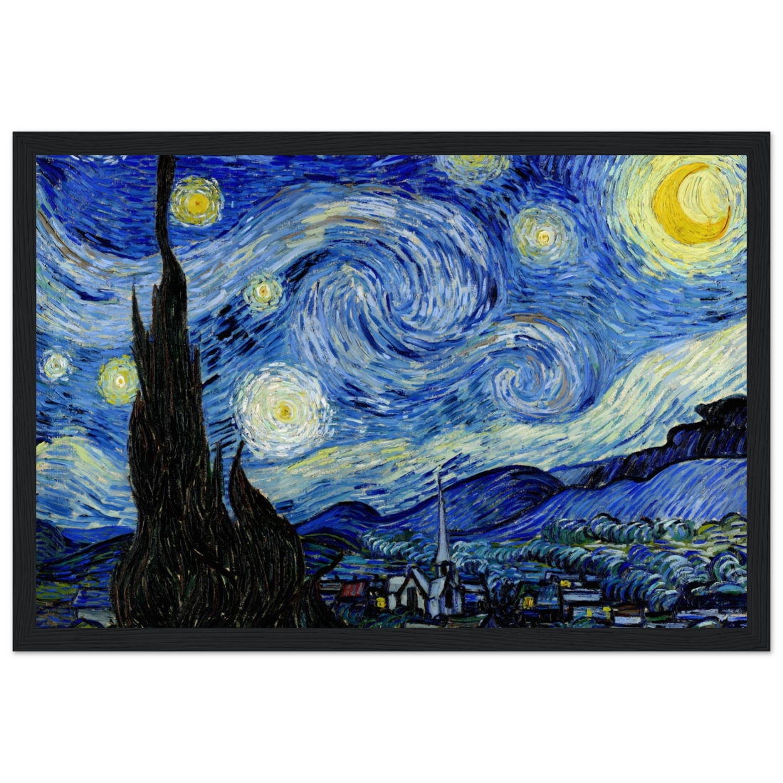 Van Gogh the Starry Night, 1889 artwork poster by Art-O-Rama Shop