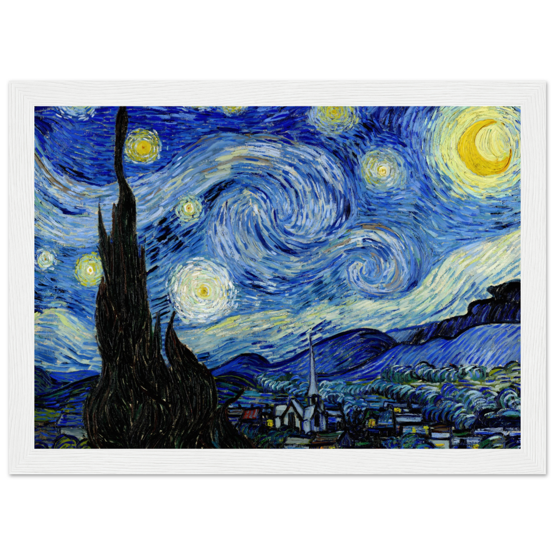 Van Gogh the Starry Night, 1889 artwork poster by Art-O-Rama Shop