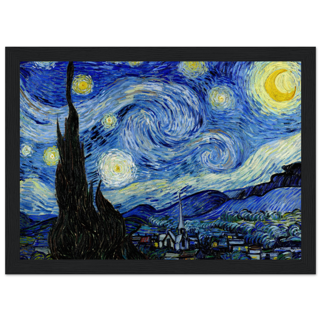 Van Gogh the Starry Night, 1889 artwork poster by Art-O-Rama Shop