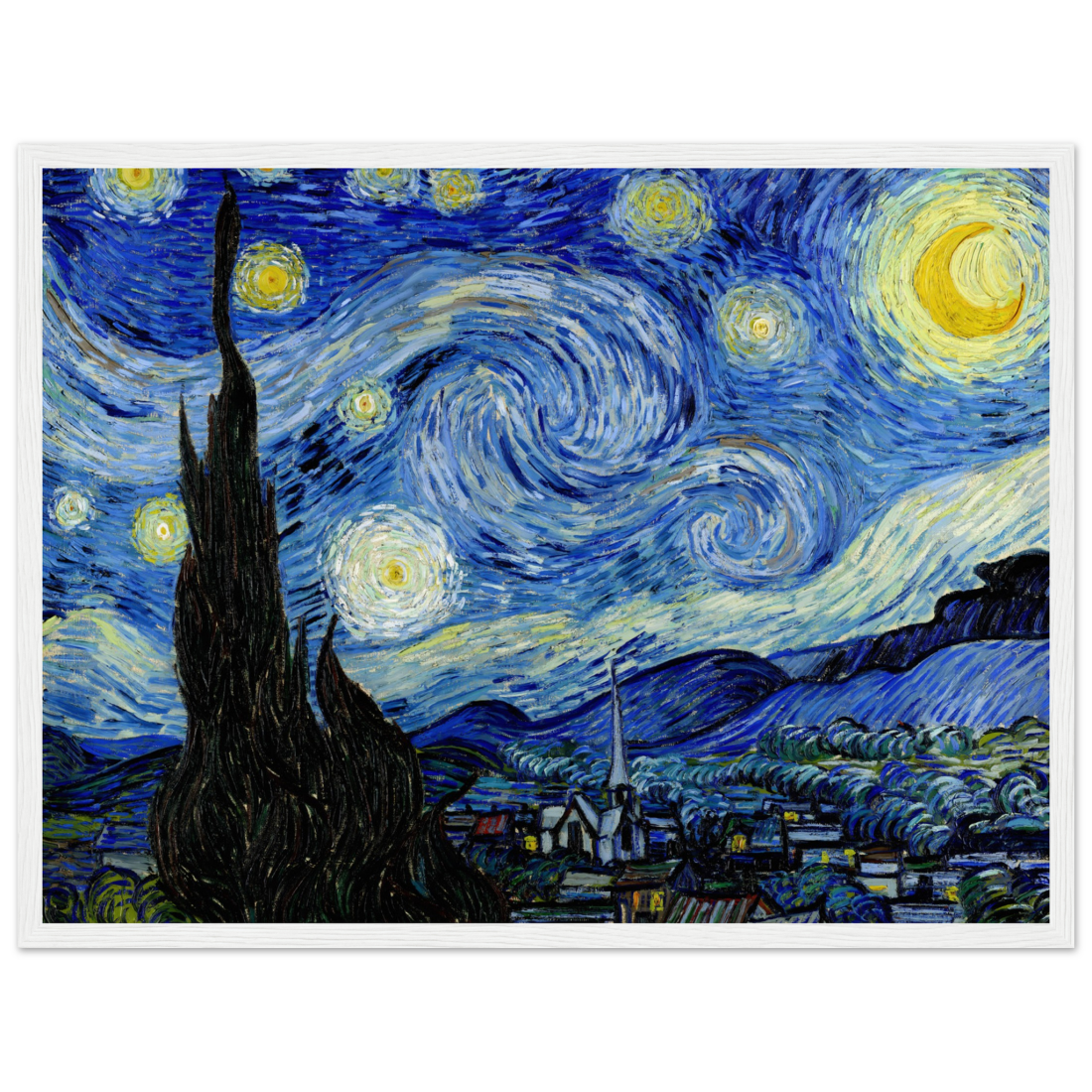 Van Gogh the Starry Night, 1889 artwork poster by Art-O-Rama Shop