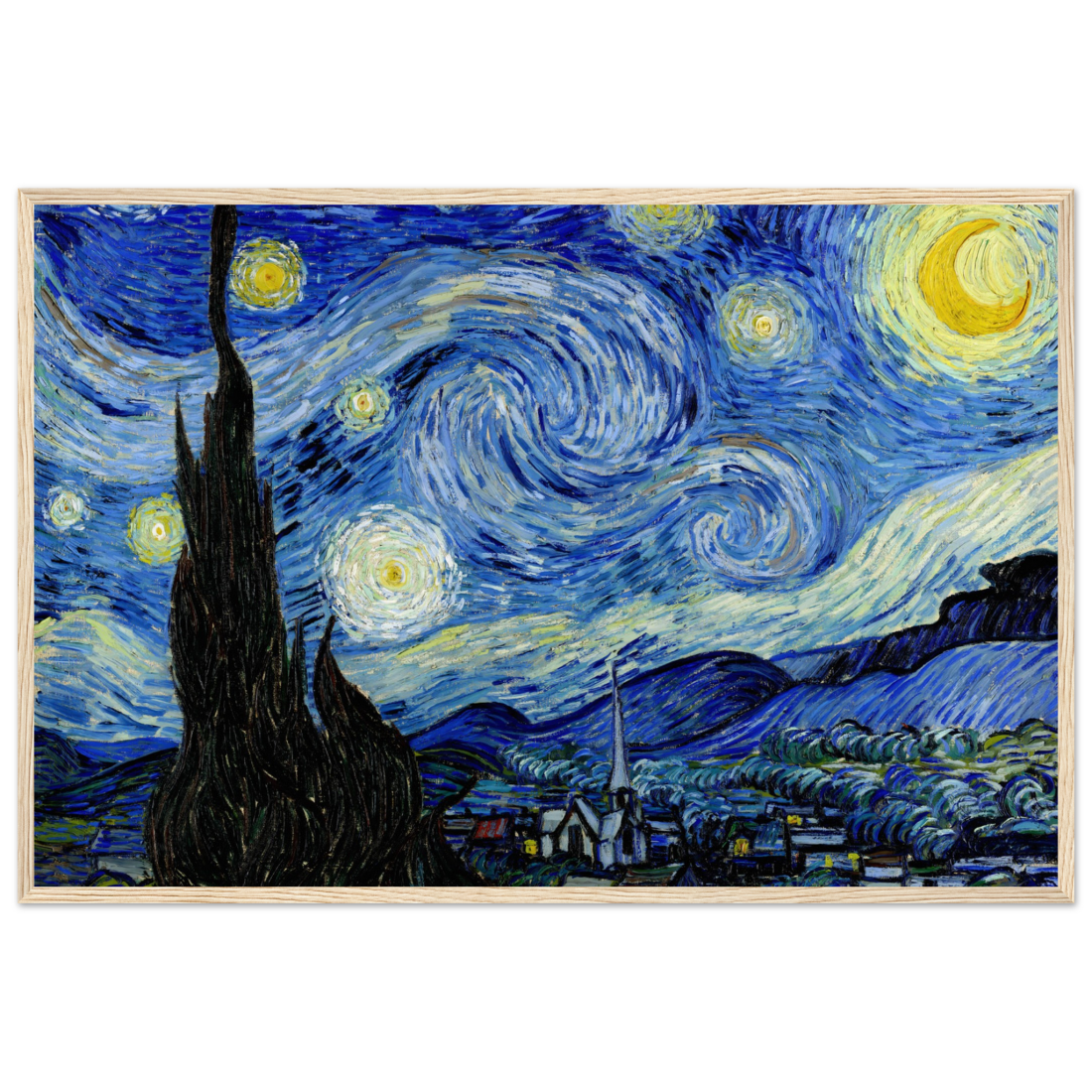 Van Gogh the Starry Night, 1889 artwork poster by Art-O-Rama Shop