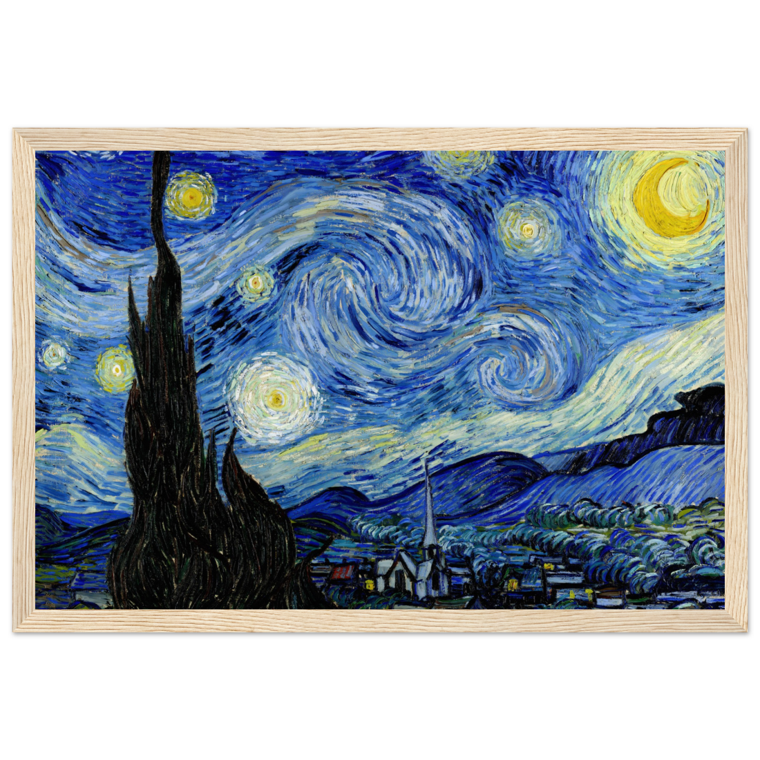 Van Gogh the Starry Night, 1889 artwork poster by Art-O-Rama Shop