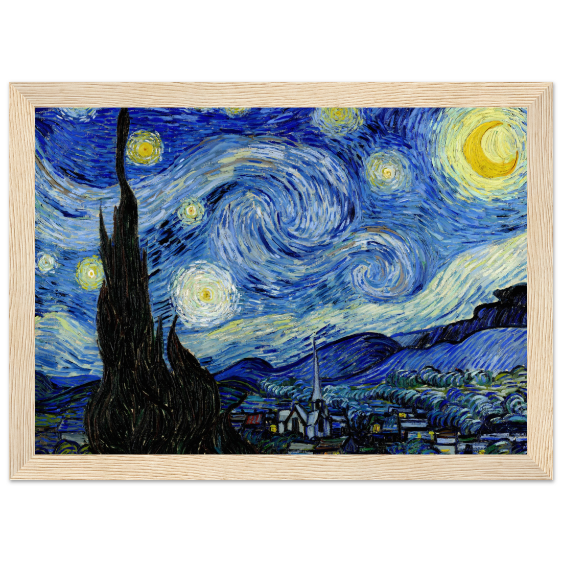 Van Gogh the Starry Night, 1889 artwork poster by Art-O-Rama Shop