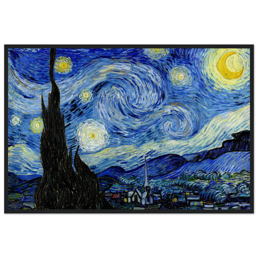 Van Gogh the Starry Night, 1889 artwork poster by Art-O-Rama Shop