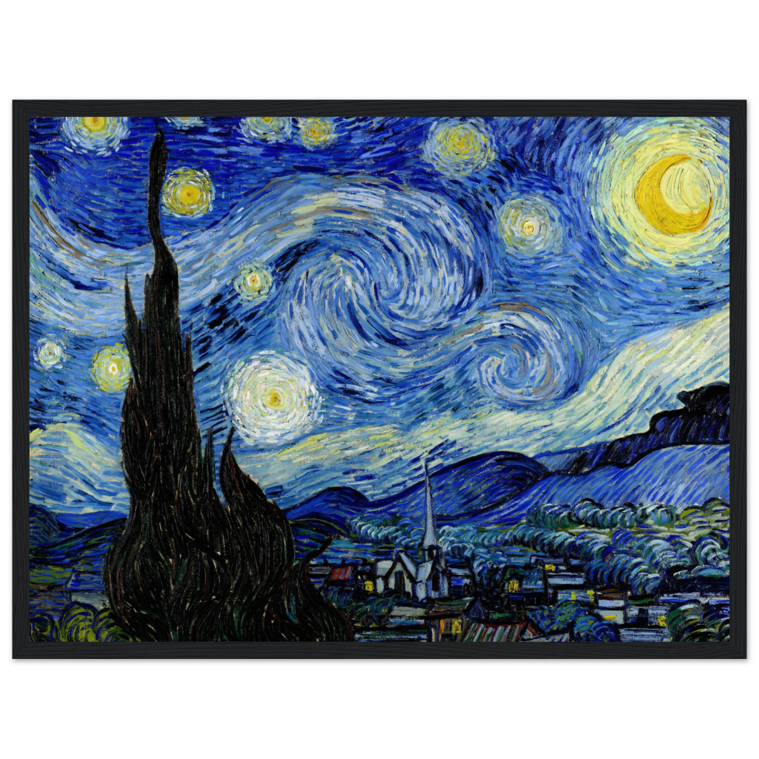 Van Gogh the Starry Night, 1889 artwork poster by Art-O-Rama Shop