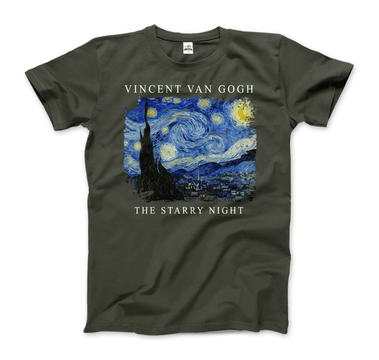 Van Gogh the Starry Night, 1889 artwork t-shirt by Art-O-Rama Shop
