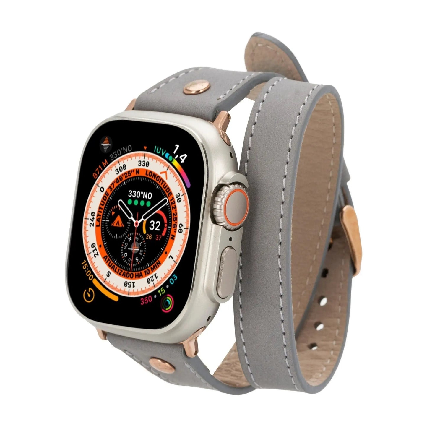 Vernon Double Tour Leather Bands for Apple Watch 9, Ultra 2 and SE by TORONATA