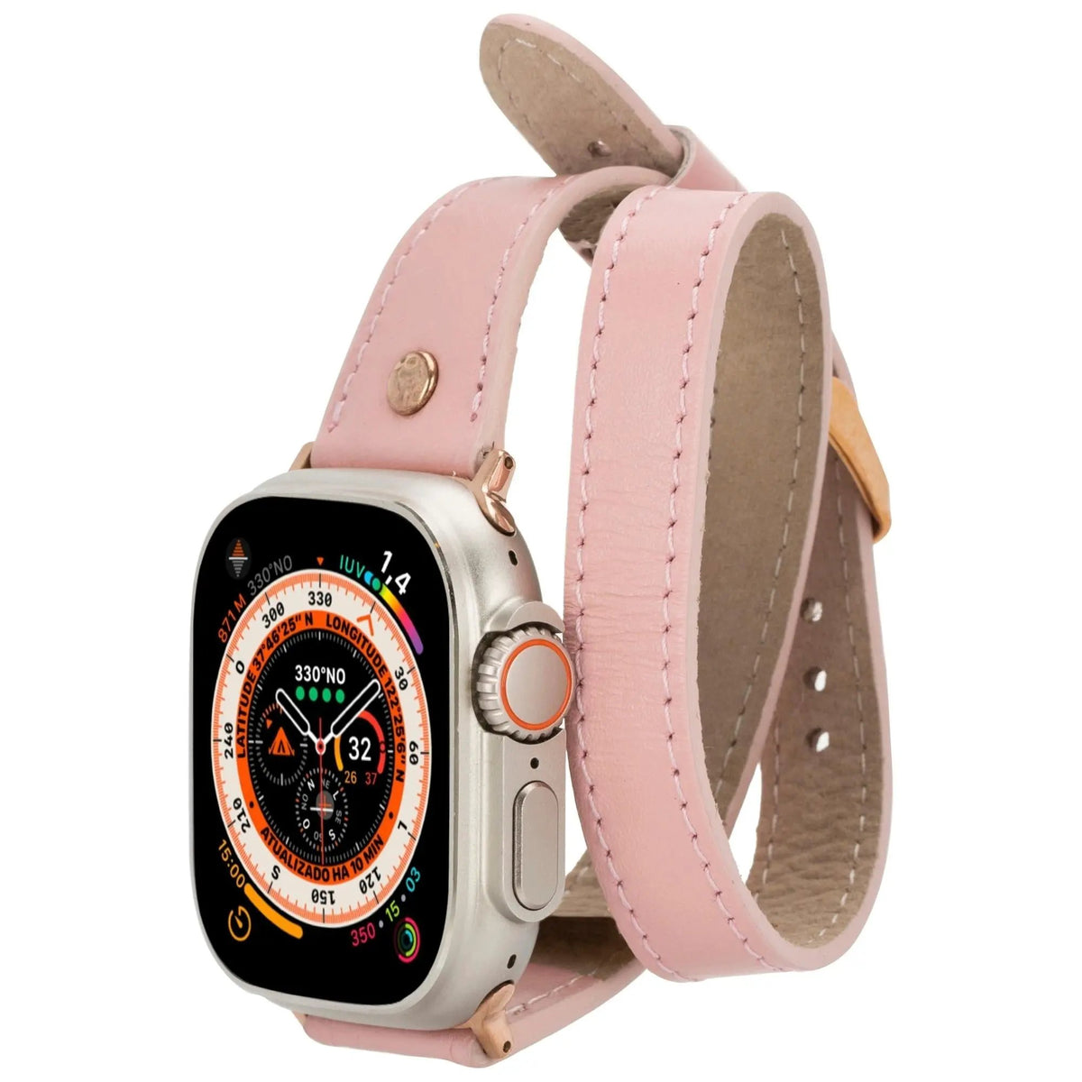 Vernon Double Tour Leather Bands for Apple Watch 9, Ultra 2 and SE by TORONATA