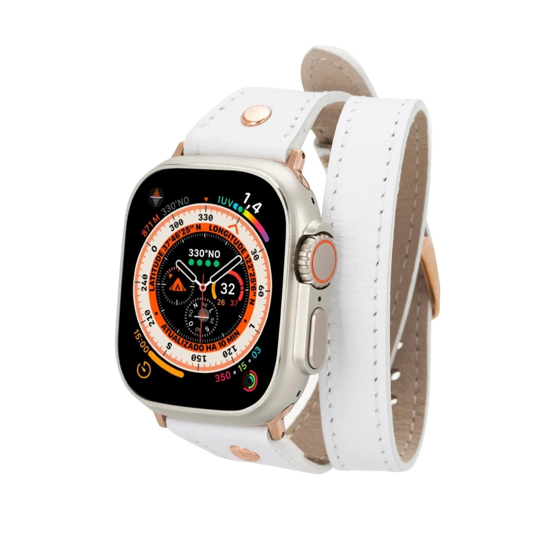 Vernon Double Tour Leather Bands for Apple Watch 9, Ultra 2 and SE by TORONATA