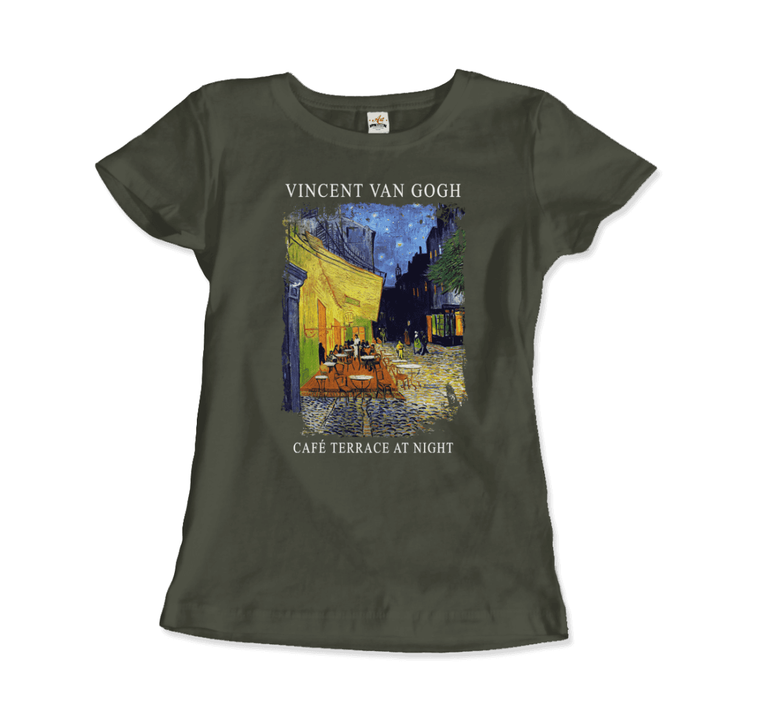 Vincent Van Gogh Cafe Terrace at Night, 1888 artwork t-shirt by Art-O-Rama Shop