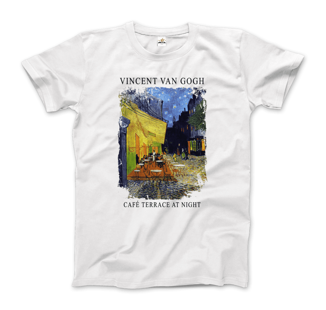 Vincent Van Gogh Cafe Terrace at Night, 1888 artwork t-shirt by Art-O-Rama Shop