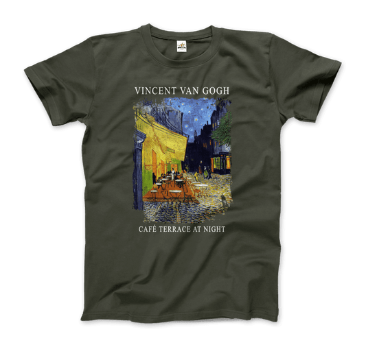 Vincent Van Gogh Cafe Terrace at Night, 1888 artwork t-shirt by Art-O-Rama Shop