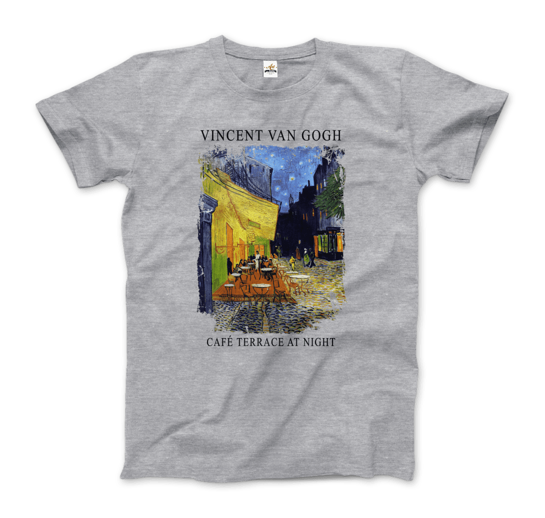 Vincent Van Gogh Cafe Terrace at Night, 1888 artwork t-shirt by Art-O-Rama Shop