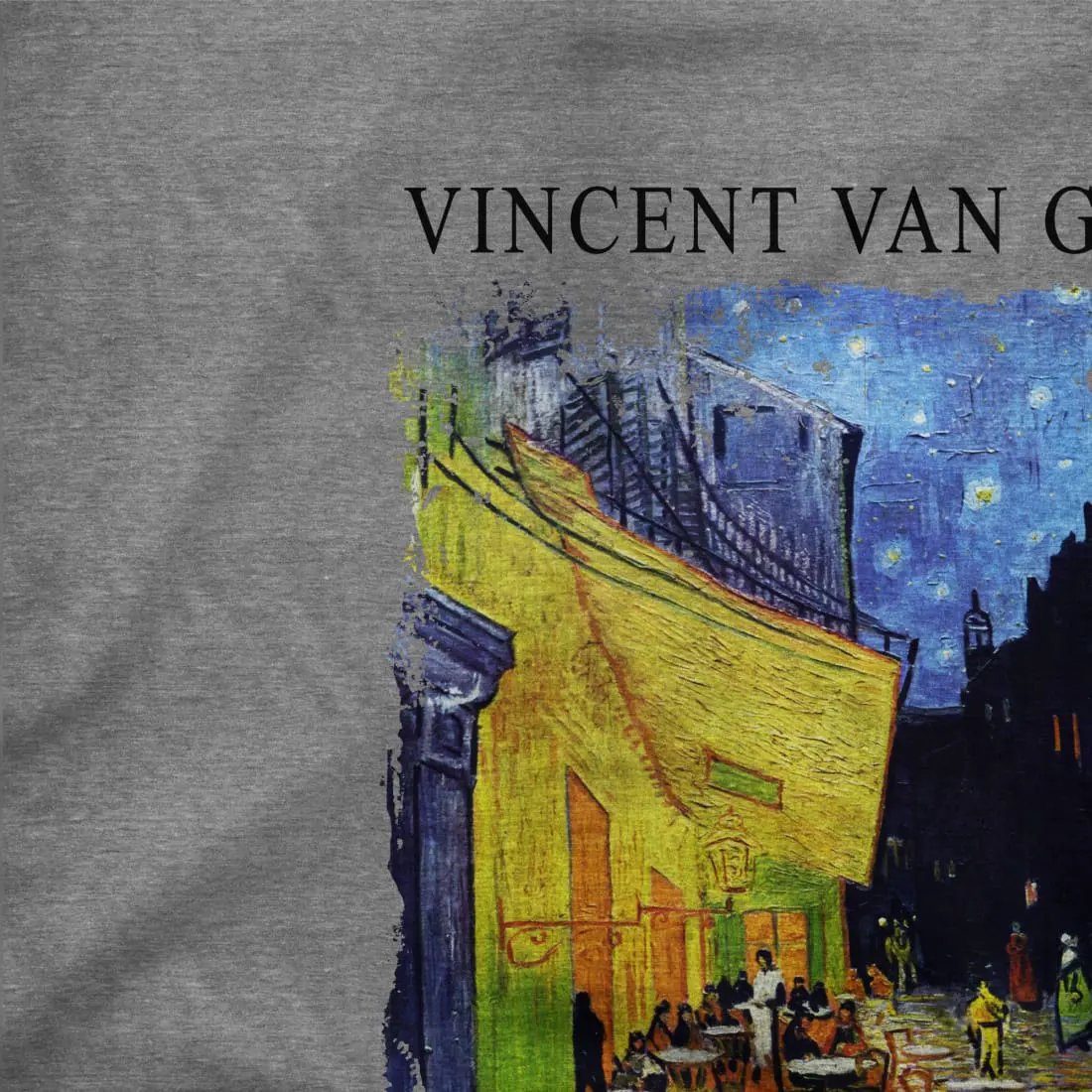 Vincent Van Gogh Cafe Terrace at Night, 1888 artwork t-shirt by Art-O-Rama Shop