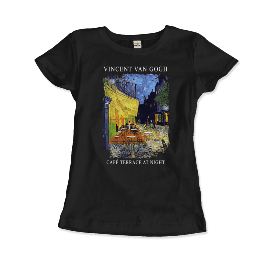 Vincent Van Gogh Cafe Terrace at Night, 1888 artwork t-shirt by Art-O-Rama Shop