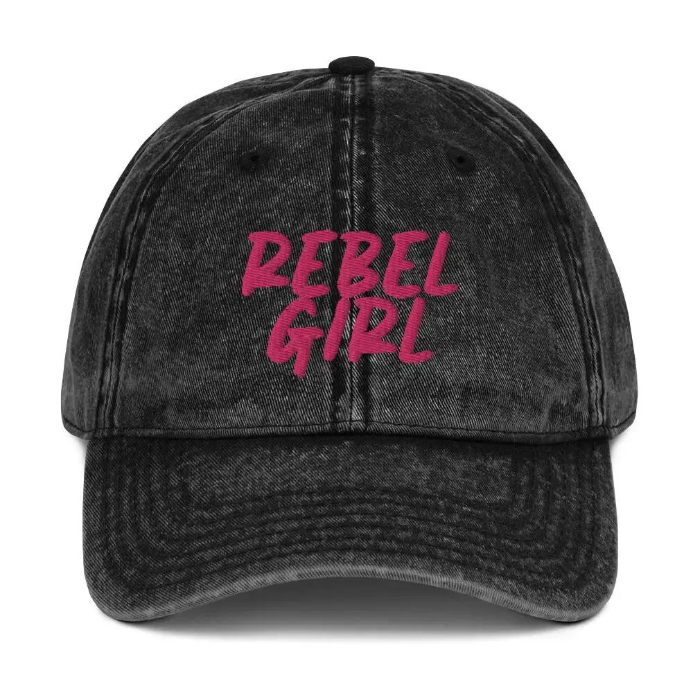 Vintage Cap REBEL GIRL Vintage Cotton Twill Cap by Maiden-Art