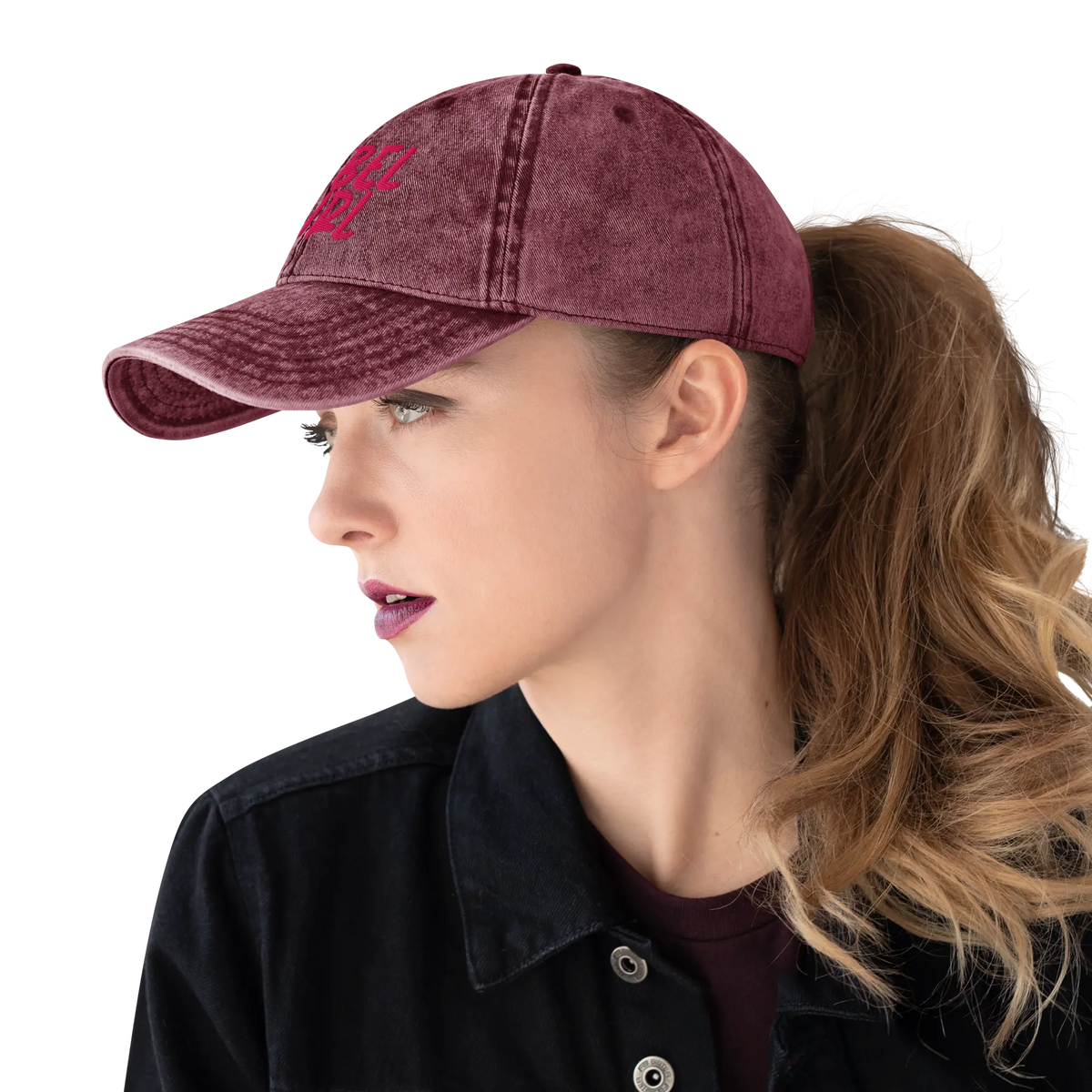 Vintage Cap REBEL GIRL Vintage Cotton Twill Cap by Maiden-Art