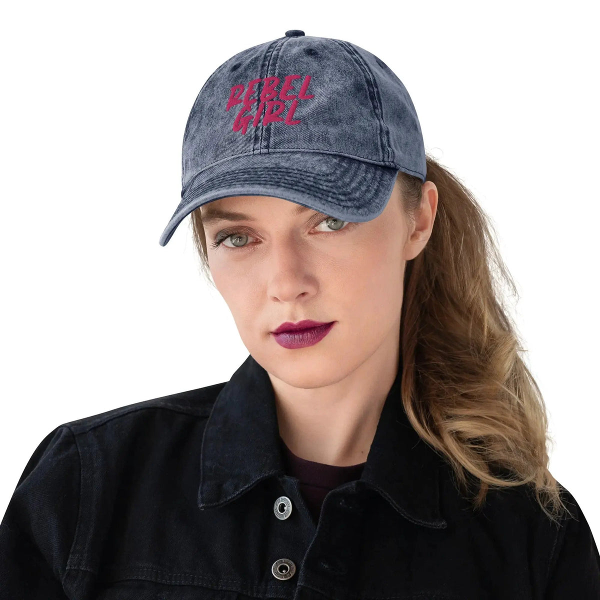 Vintage Cap REBEL GIRL Vintage Cotton Twill Cap by Maiden-Art