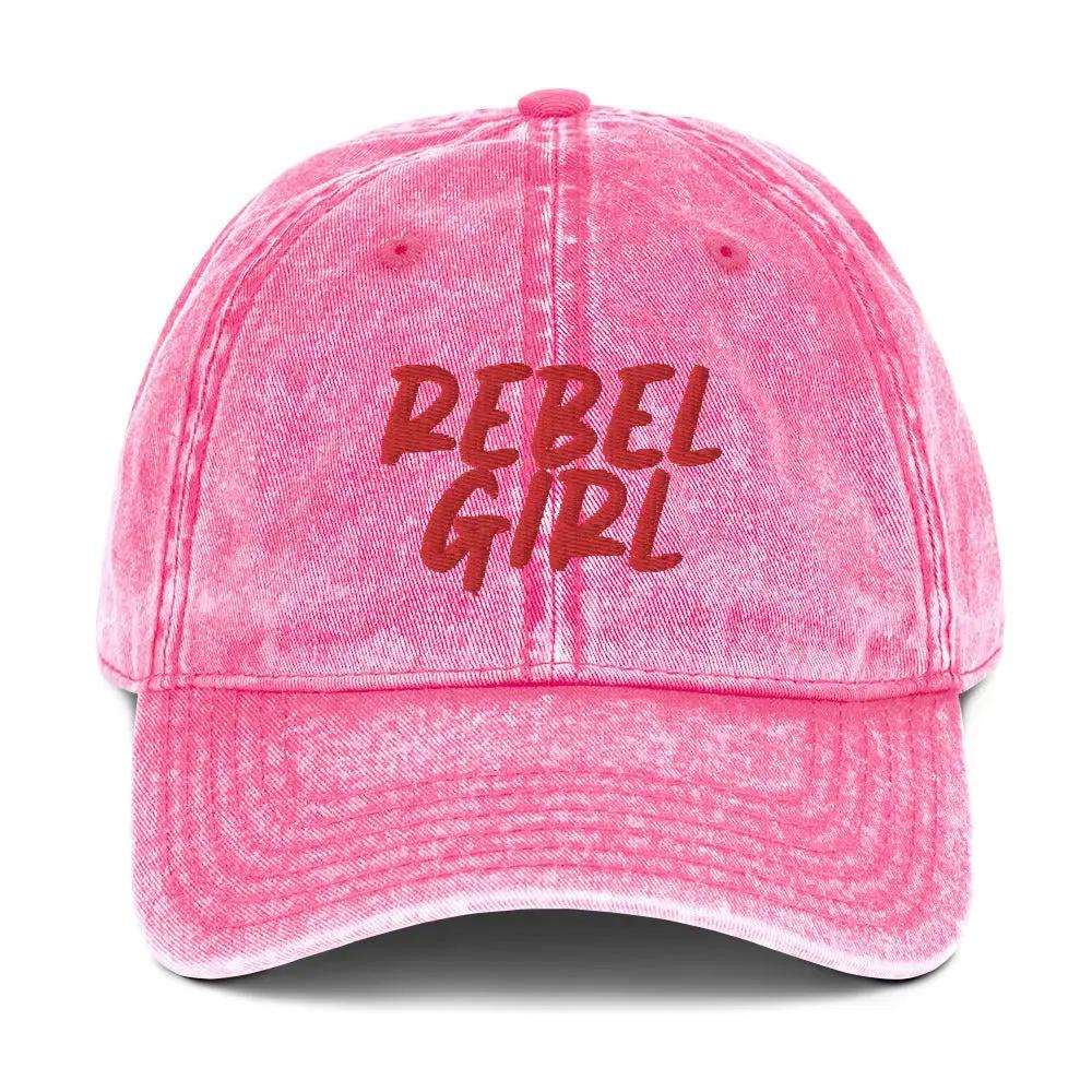 Vintage Cap REBEL GIRL Vintage Cotton Twill Cap by Maiden-Art