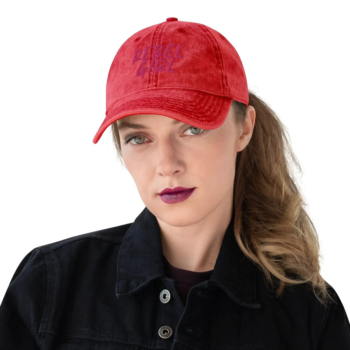 Vintage Cap REBEL GIRL Vintage Cotton Twill Cap by Maiden-Art