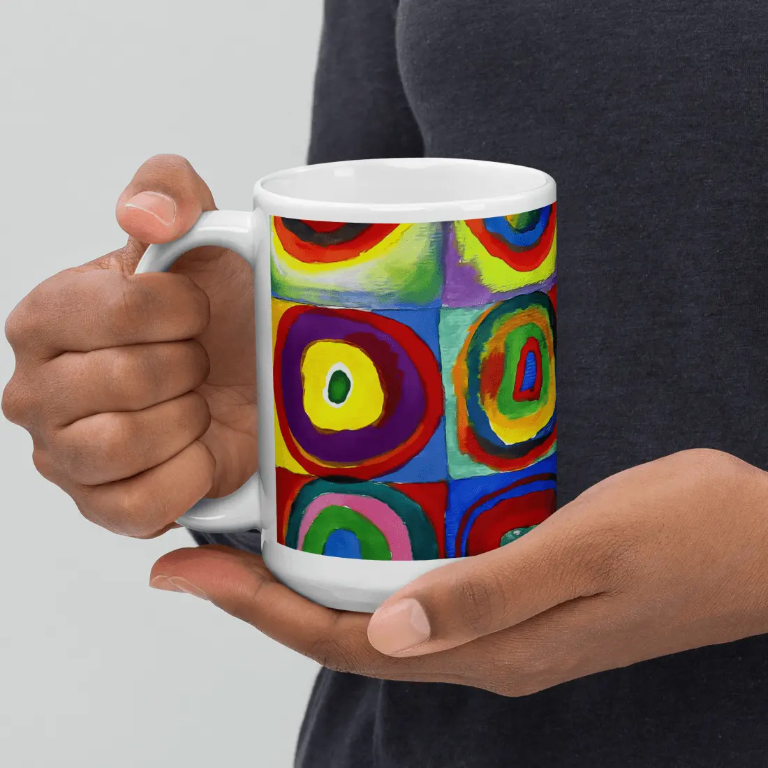 Wassily Kandinsky, Farbstudie - Color Study, Squares with Concentric Circles, 1913 Artwork Mug by Art-O-Rama Shop