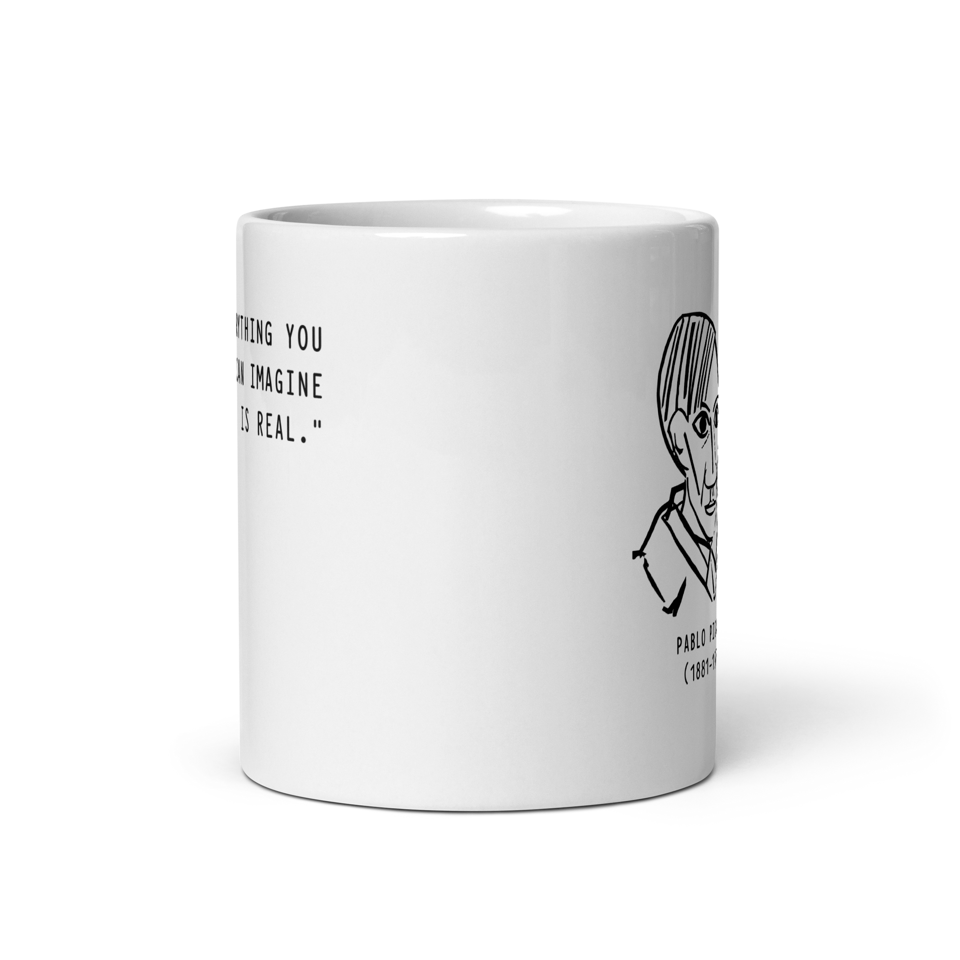 Picasso Self-Portrait Mug – 'Everything You Can Imagine Is Real' by Art-O-Rama Shop