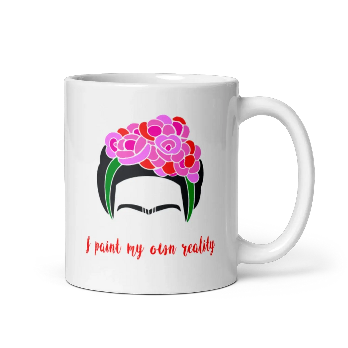 Frida Kahlo I Paint My Own Reality Quote Mug by Art-O-Rama Shop