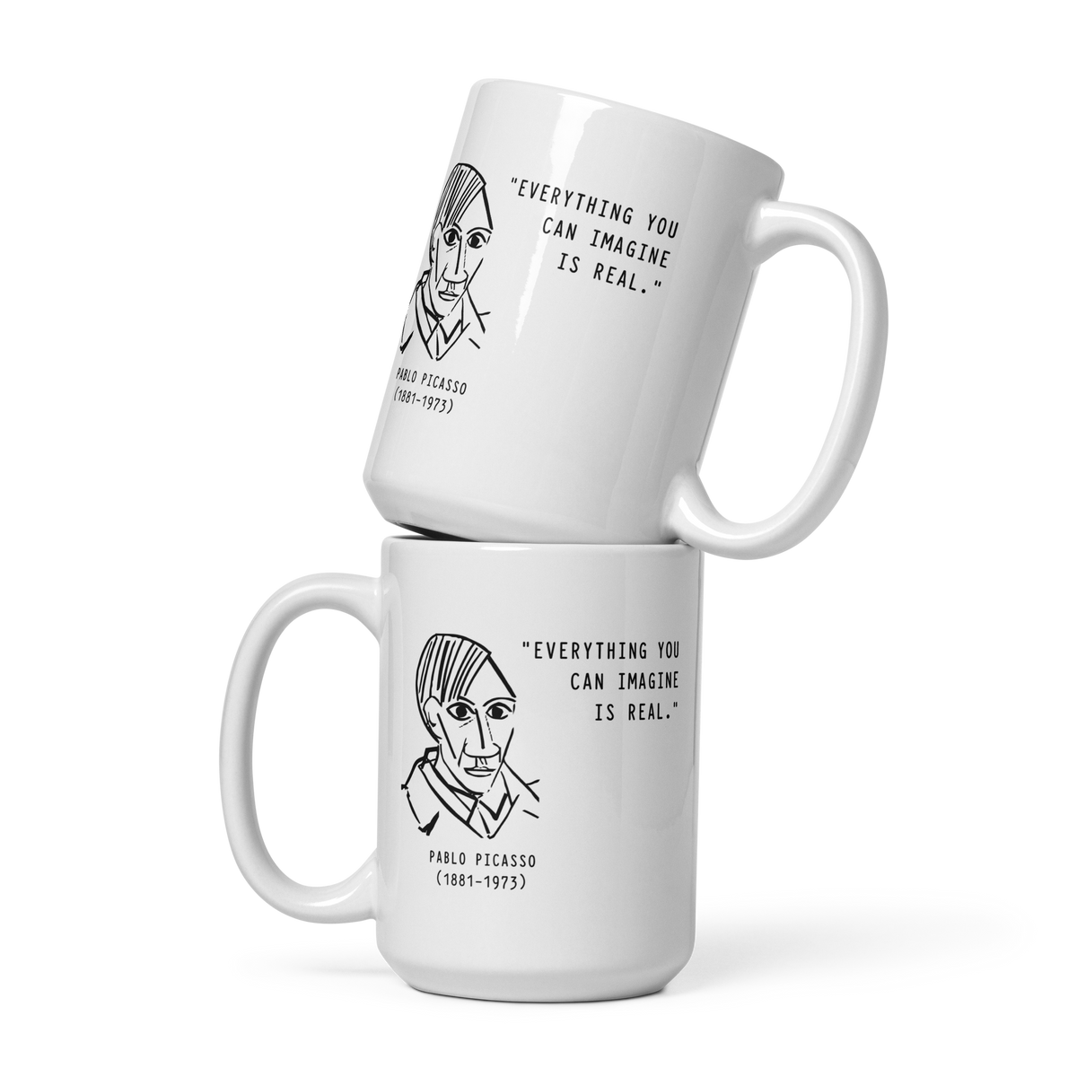 Picasso Self-Portrait Mug – 'Everything You Can Imagine Is Real' by Art-O-Rama Shop