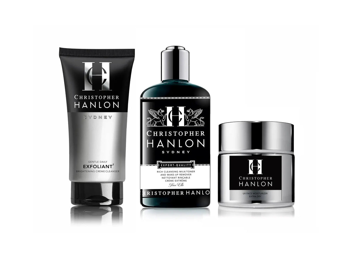 3 Step SKINCARE SYSTEM | WOMEN | with Cleansing Milk | Extra Dry by CHRISTOPHER HANLON®