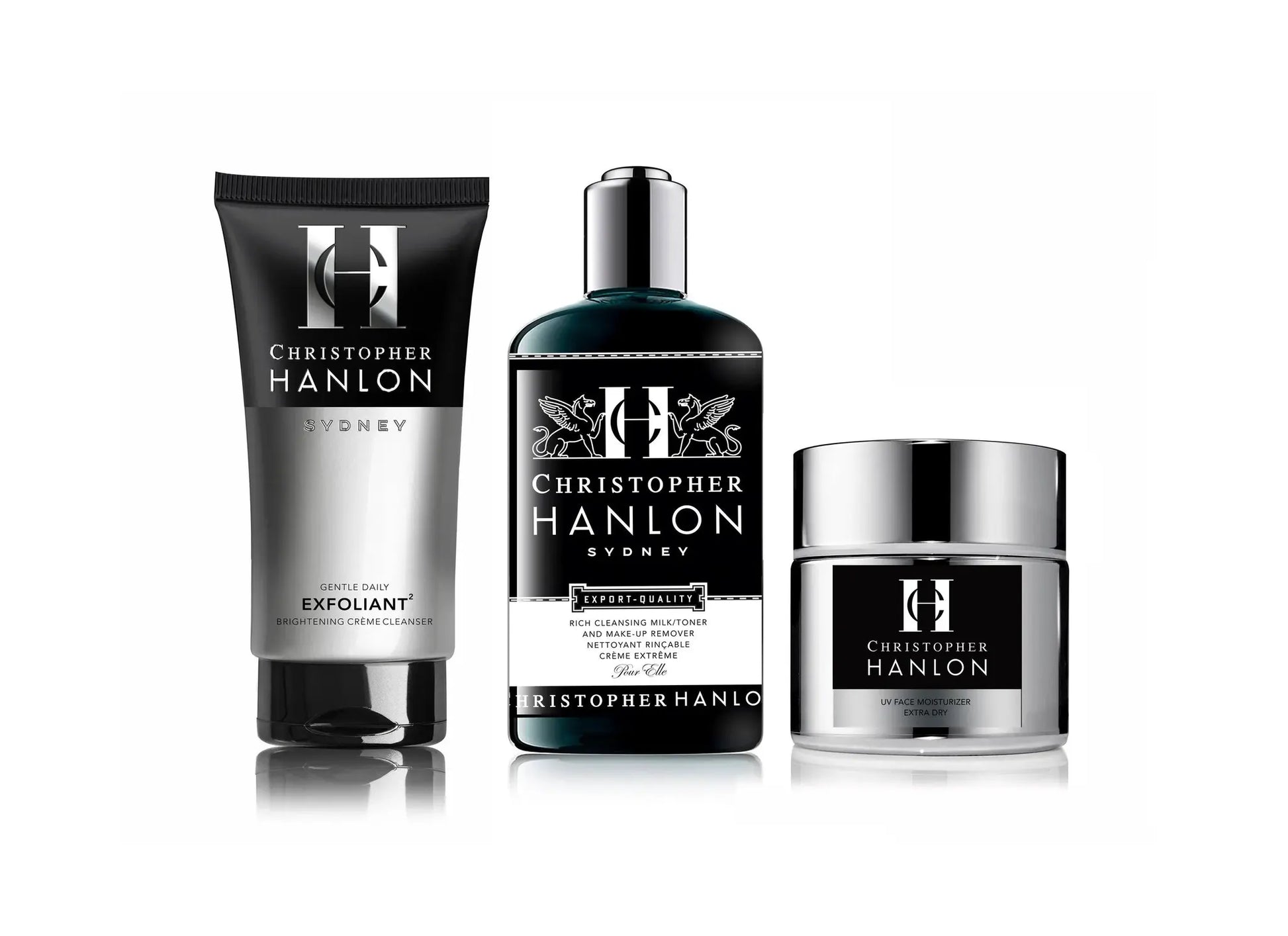 3 Step SKINCARE SYSTEM | WOMEN | with Cleansing Milk | Extra Dry by CHRISTOPHER HANLON®